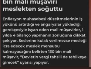 130 BİN MALİ MÜŞAVİRİN MESLEĞİ BIRAKMASI GÜNDEMDE